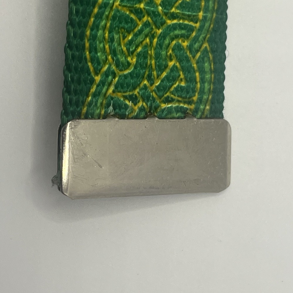 Green And Gold Irish Celtic Knot Belt 48" (Without Buckle) - Picture 4 of 5